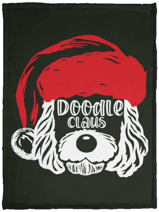 Doodle Claus Cozy Plush Fleece Blanket - 30x40