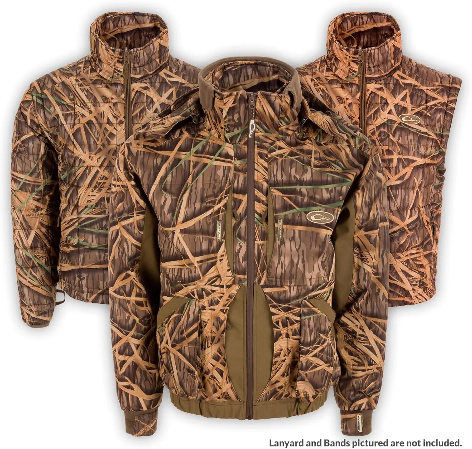 Drake Waterfowl Men's LST Reflex 3-in-1 Plus 2 Insulated Waterproof Windproof Breathable Waterfowl Hunting Jacket