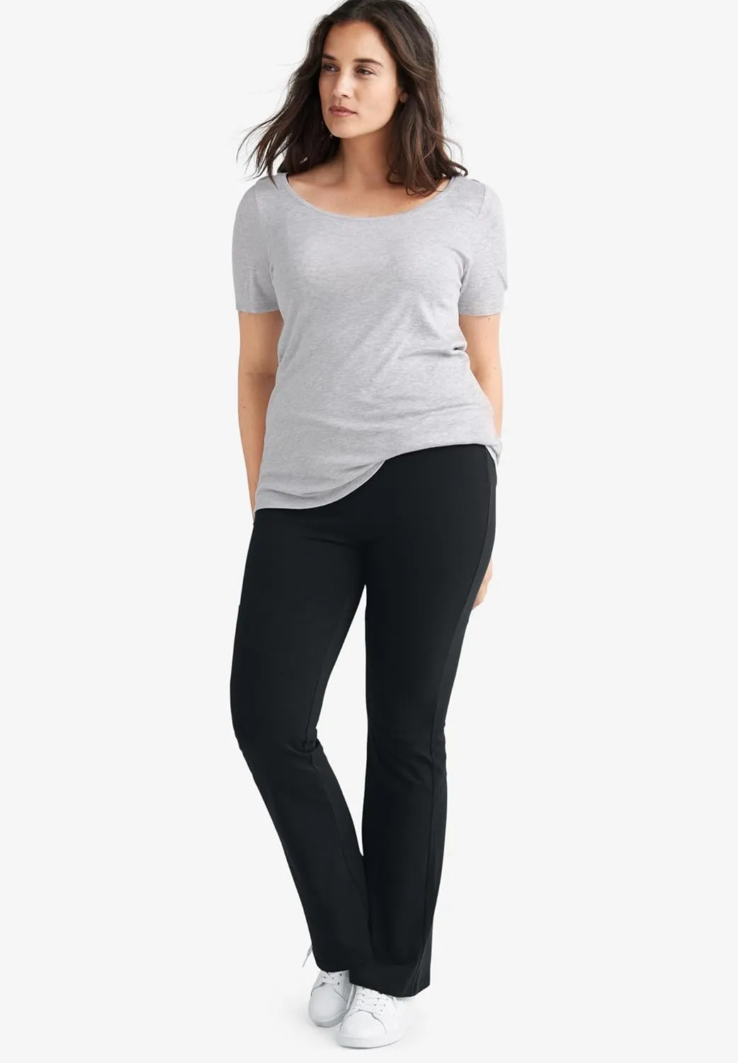 ellos Plus Size Knit Bootcut Leggings