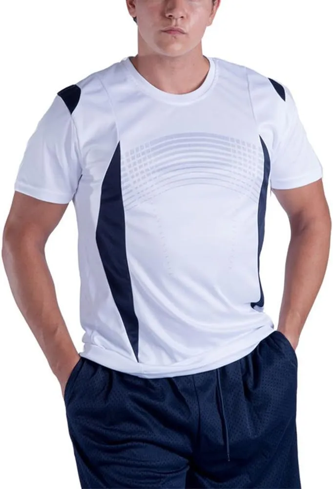 Facitisu Mens Short Sleeve Performance Shirt Lightweight Athletic Running Sport Tee Shirts S-3XL