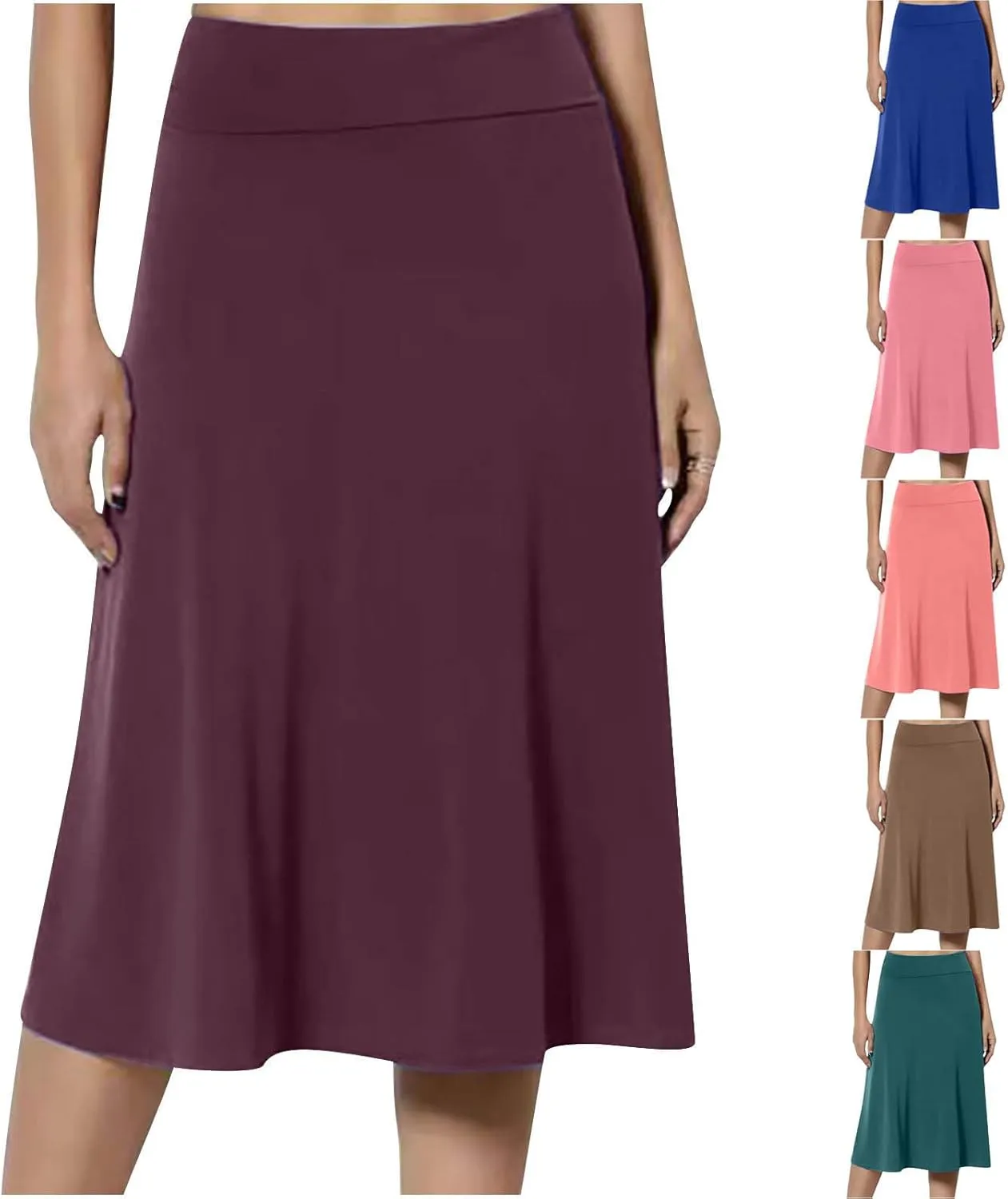 Fall Skirts for Women 2024 Dressy Casual Midi Pencil Skirts Work Office Winter High Waisted Wool Corduroy Skirt
