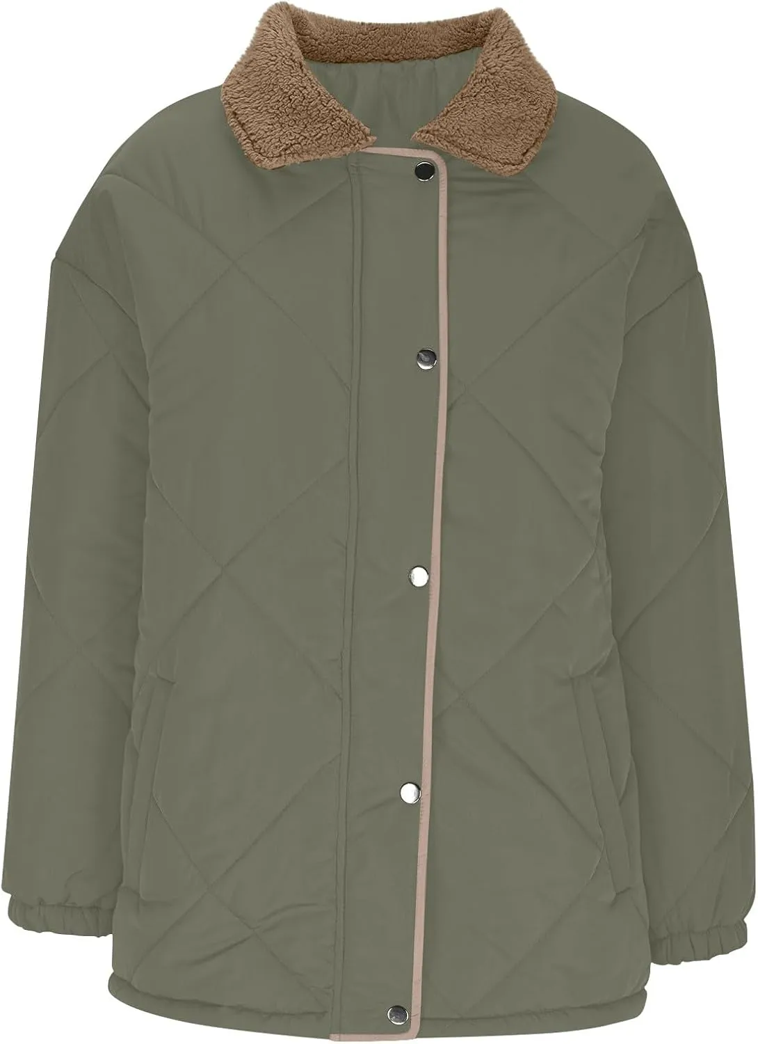 Fall Winter Jackets for Women 2024 Warm Quilted Jackets Lightweight Casual Puffer Jacket Padded Down Coat Outerwear