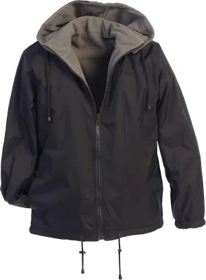 Gioberti Men's Reversible Rain Jacket with Polar Fleece Lining