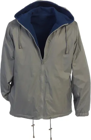 Gioberti Men's Reversible Rain Jacket with Polar Fleece Lining