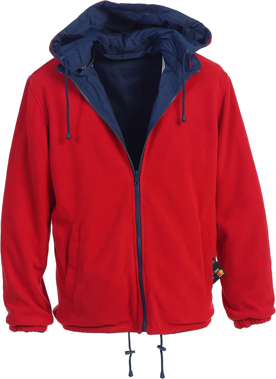 Gioberti Men's Reversible Rain Jacket with Polar Fleece Lining