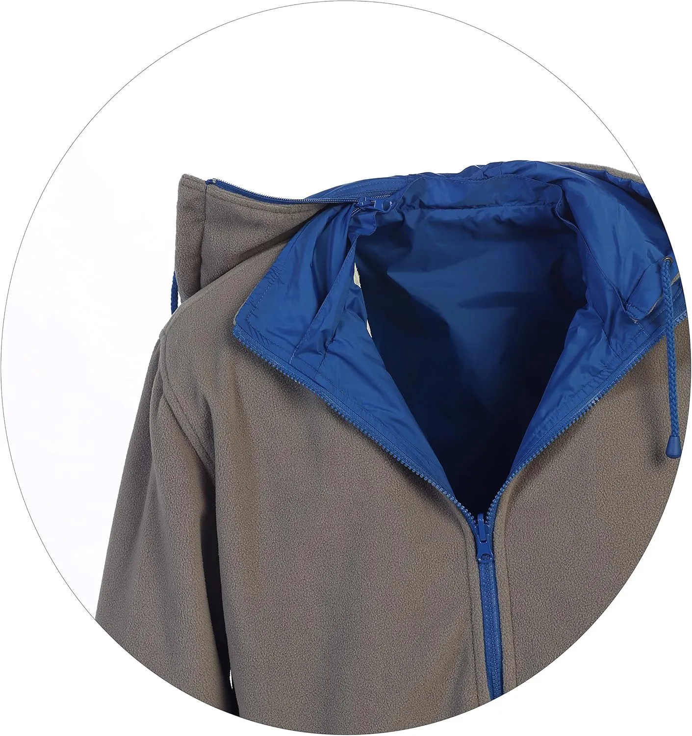 Gioberti Men's Reversible Rain Jacket with Polar Fleece Lining