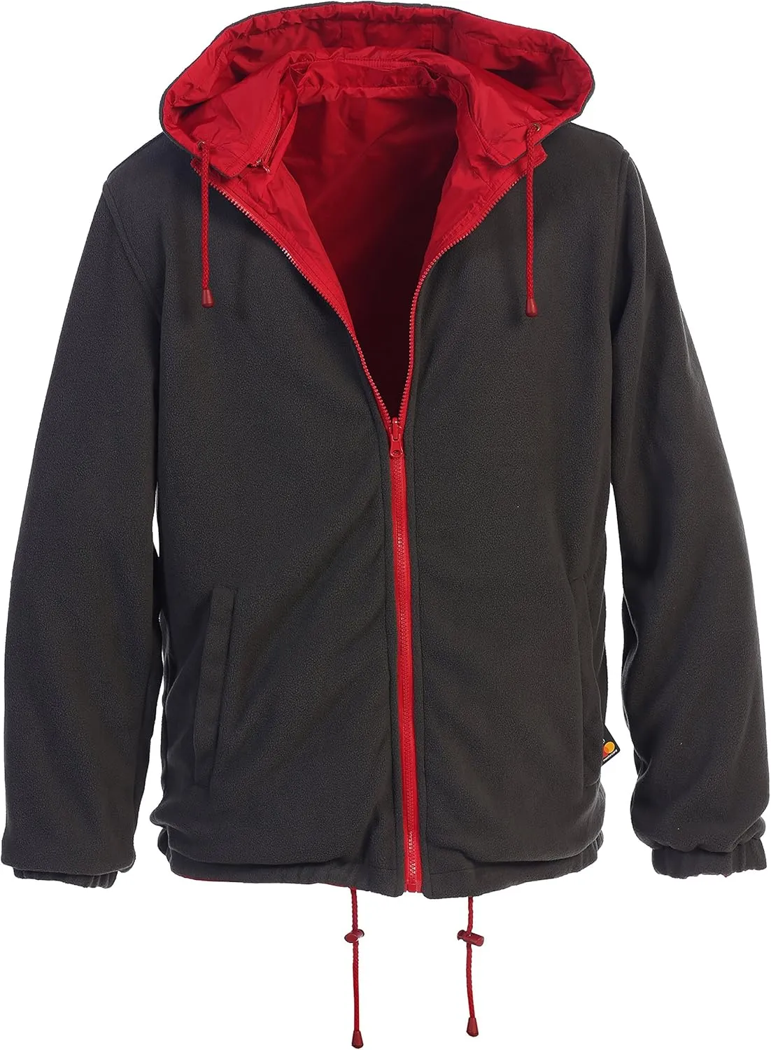 Gioberti Men's Reversible Rain Jacket with Polar Fleece Lining