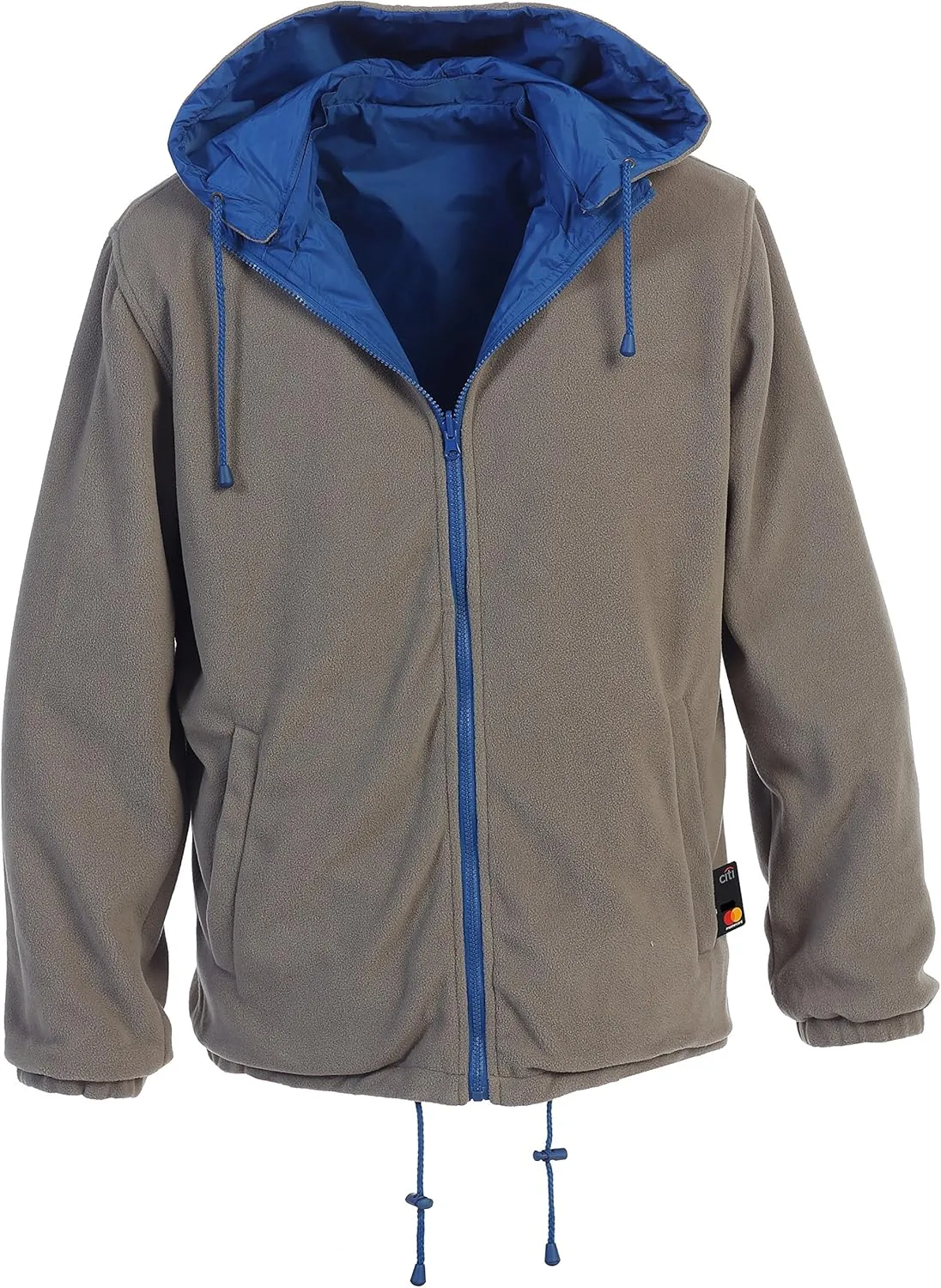 Gioberti Men's Reversible Rain Jacket with Polar Fleece Lining