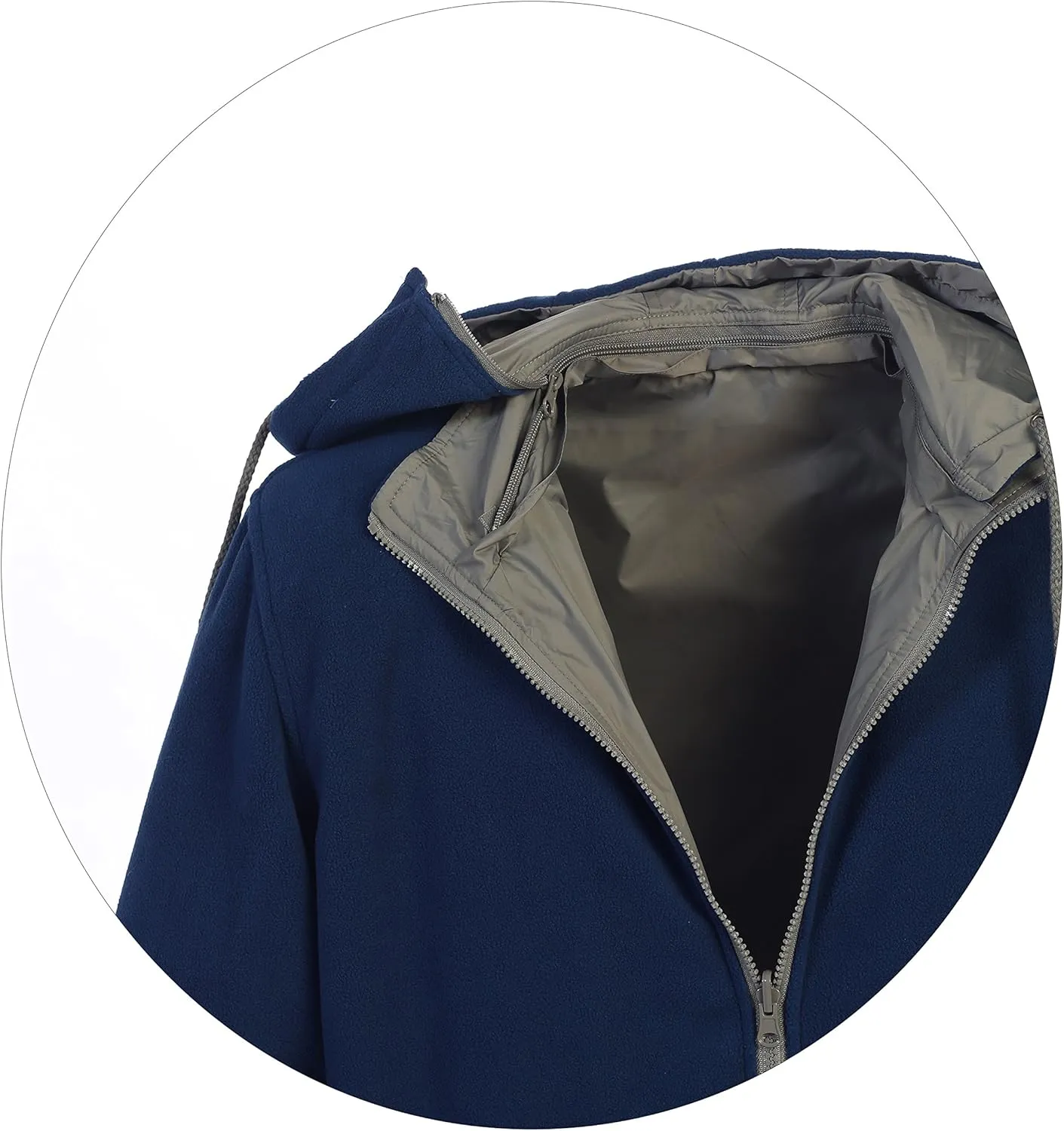 Gioberti Men's Reversible Rain Jacket with Polar Fleece Lining