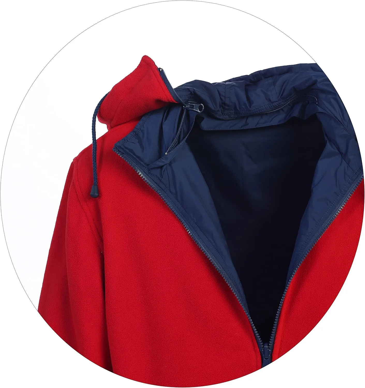 Gioberti Men's Reversible Rain Jacket with Polar Fleece Lining
