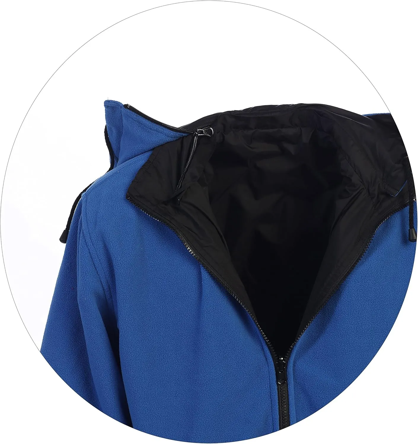 Gioberti Men's Reversible Rain Jacket with Polar Fleece Lining