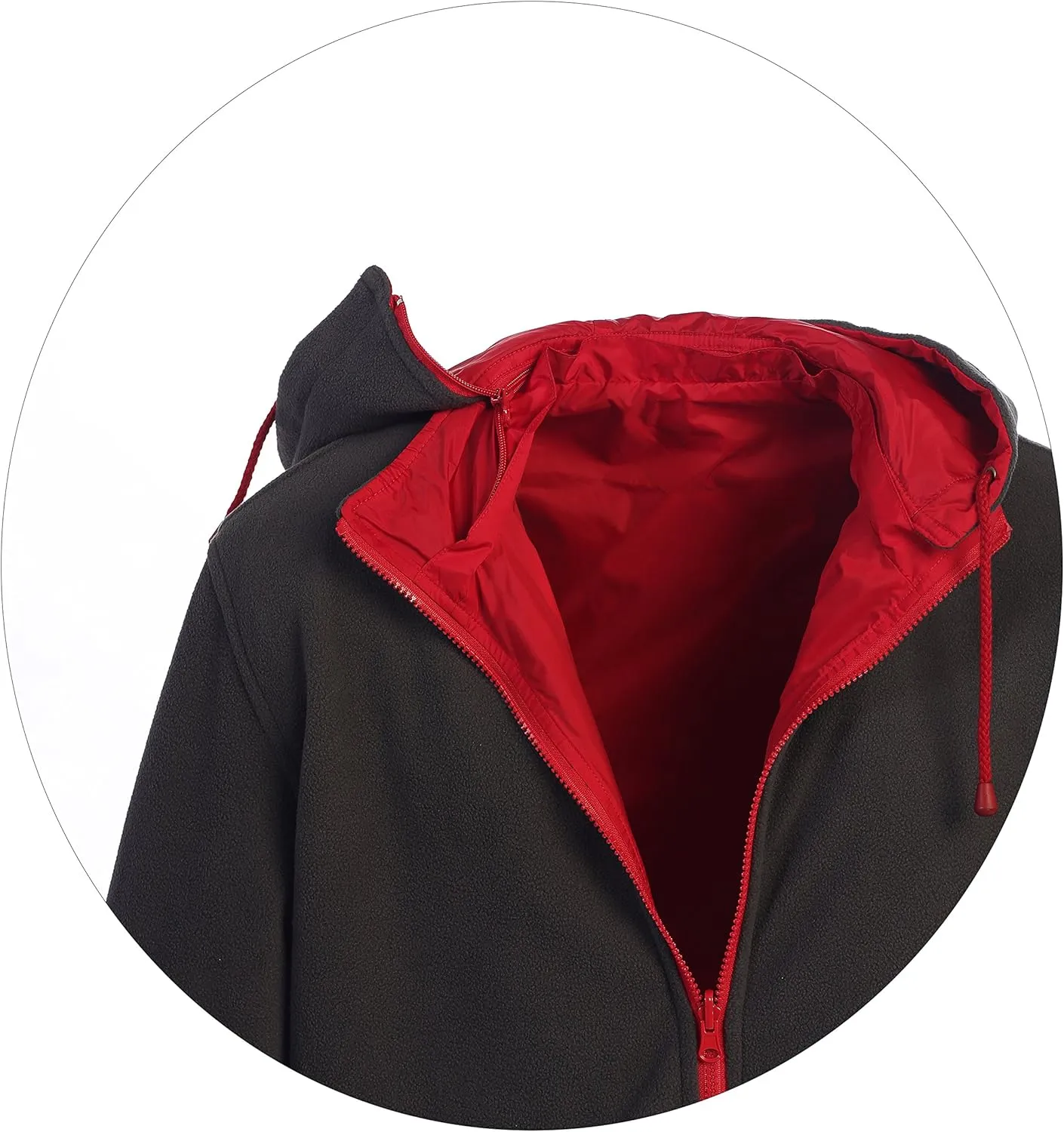 Gioberti Men's Reversible Rain Jacket with Polar Fleece Lining