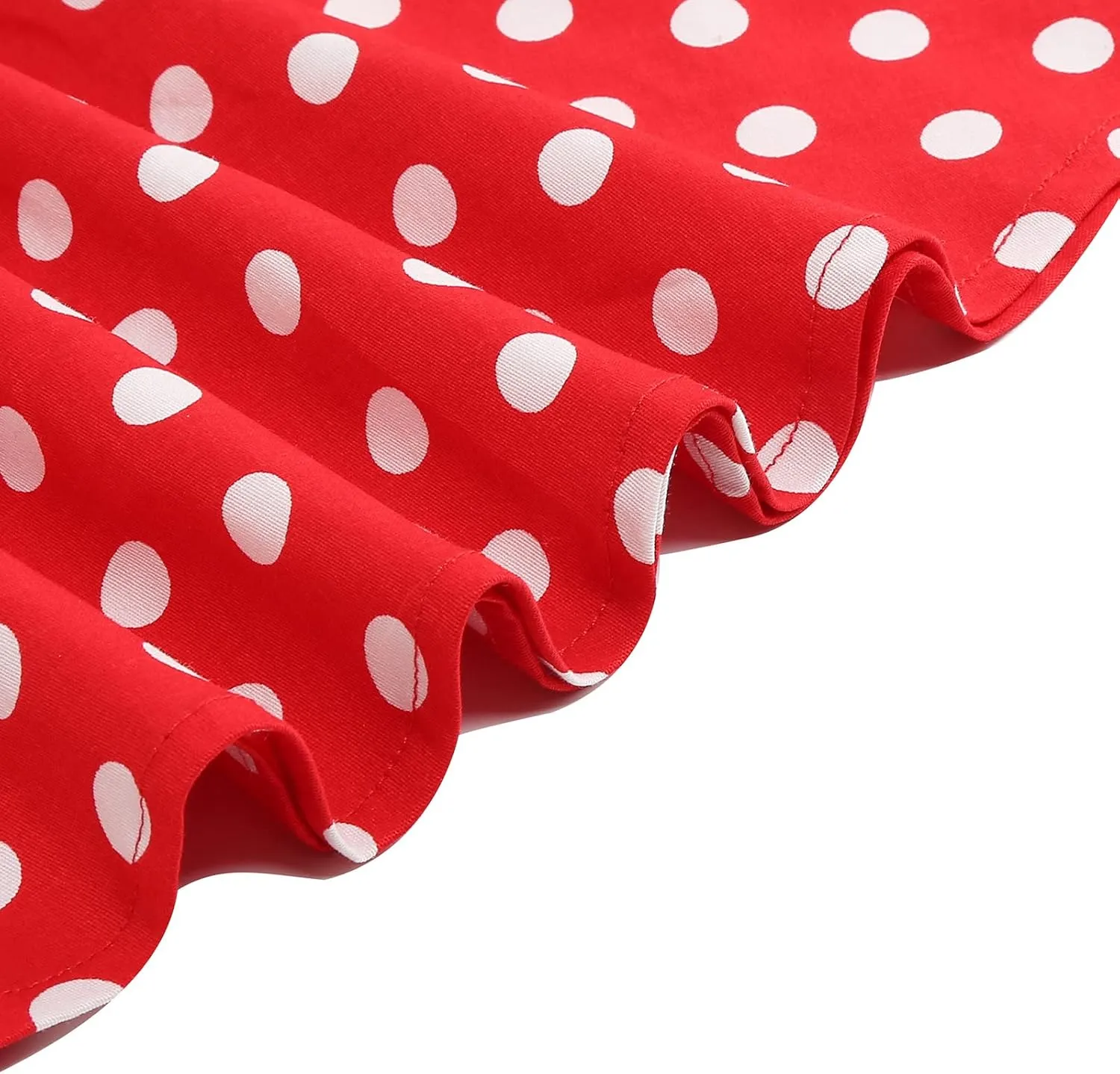 Girls Vintage Polka Dot Skirt 50s Flare A-Line Pleated 50's Full Circle Skirt 1950s Smock Waist Rockabilly Swing Party Skirts