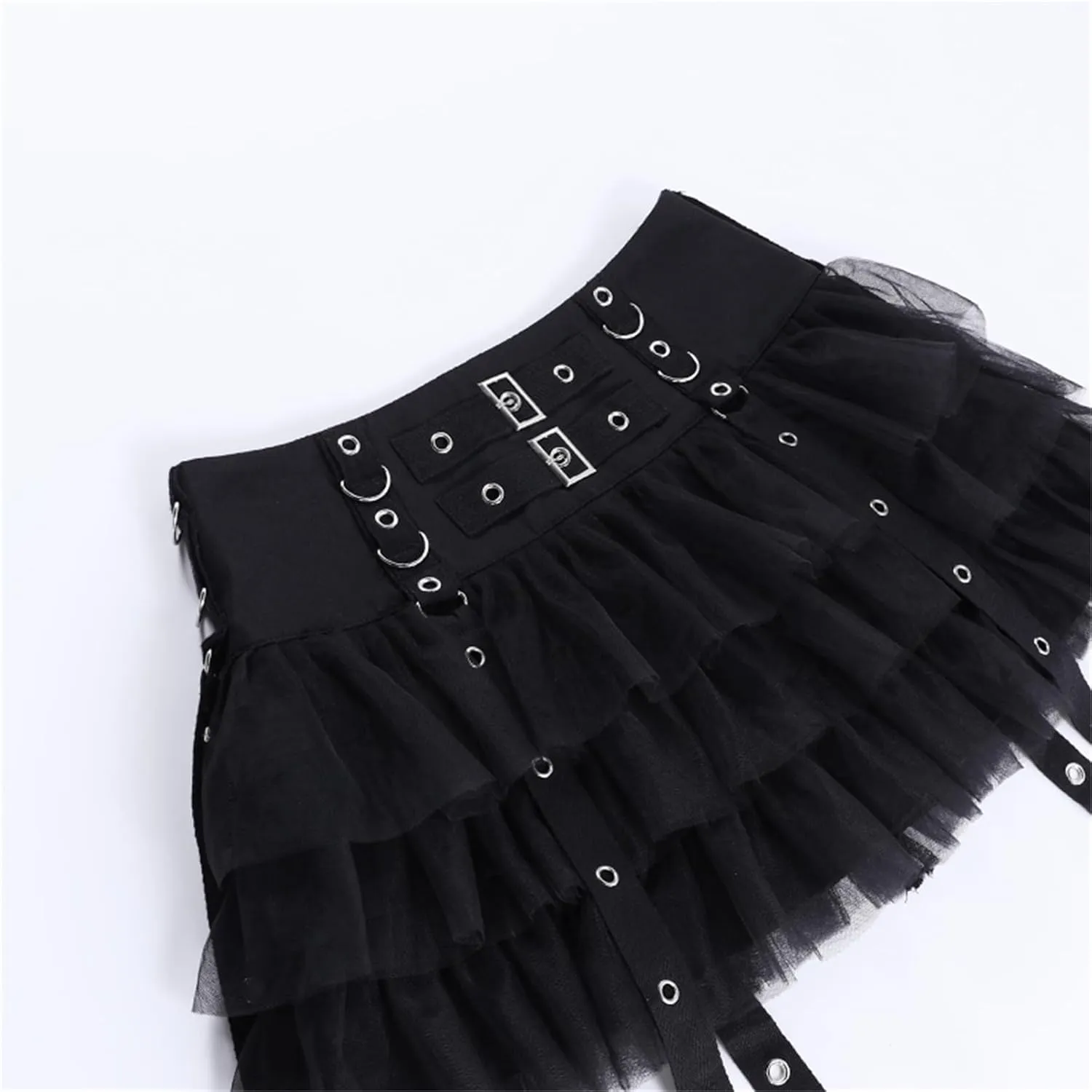 Goth Skirts for Women Black Sexy Punk Rock Skirt High Waisted