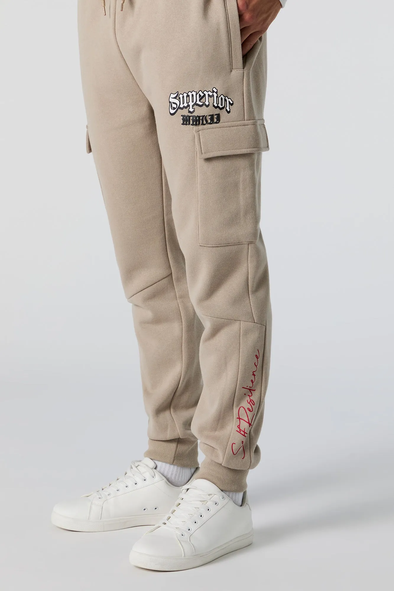 Graphic Fleece Cargo Jogger
