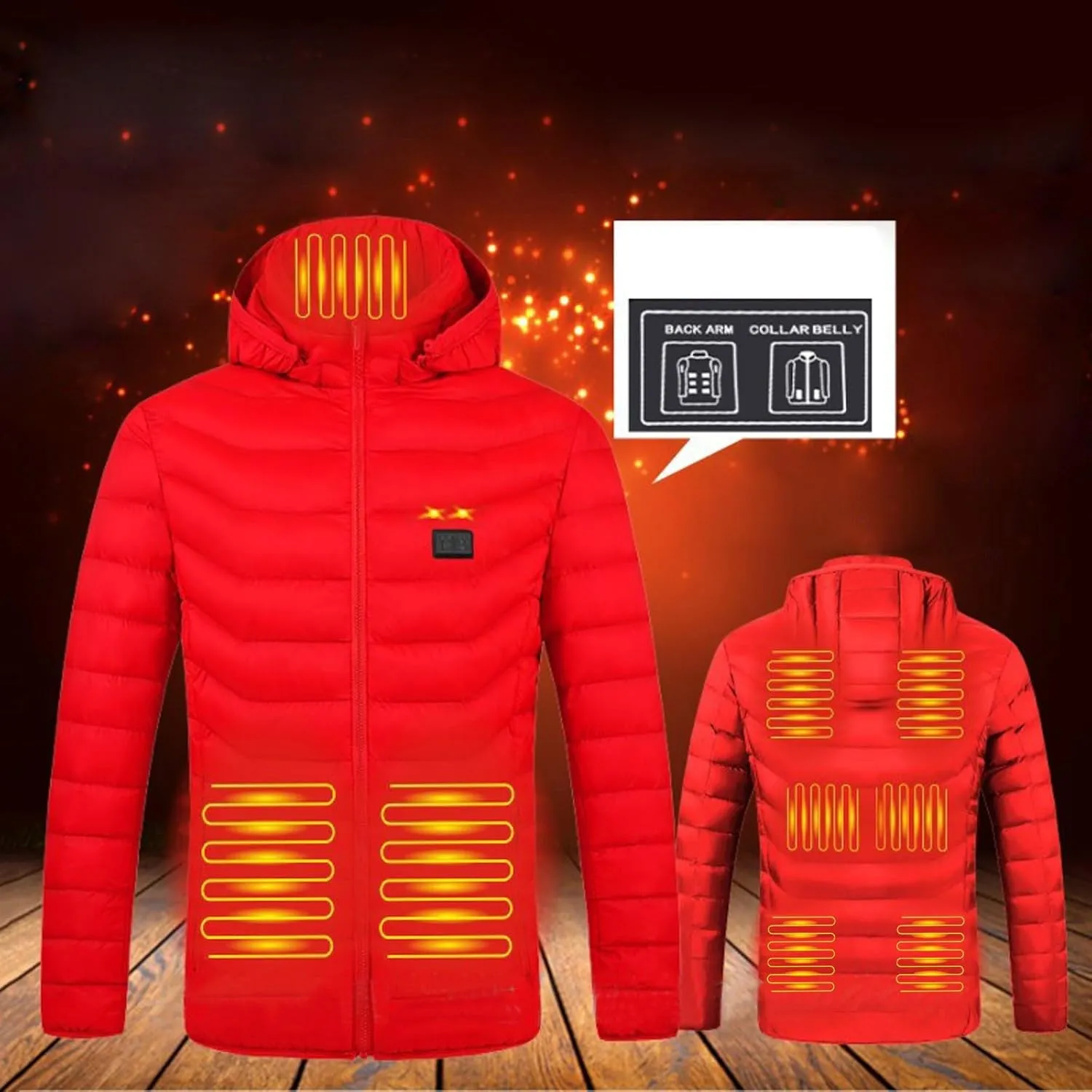 Heated Jackets For Women 9 Heating Areas Winter Warm Outdoor Ski Coat down Jacket