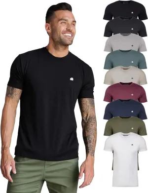 INTO THE AM Mens T Shirt with Logo - Short Sleeve Crew Neck Soft Fitted Tees S - 4XL Fresh Classic Basic Tshirts