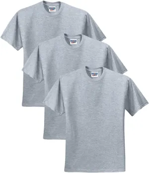 Jerzees Men's Adult Short Sleeve Tee 3 Pack, Athletic Heather, 3XL