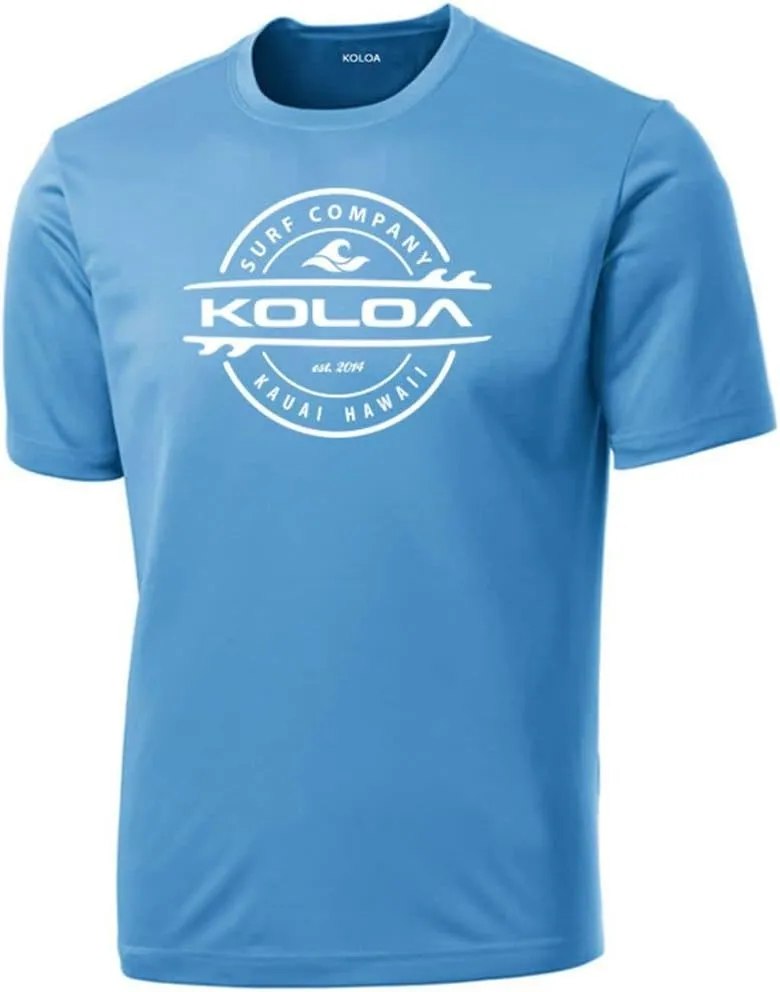 Joe's USA Koloa Surf Thruster Logo Moisture Wicking Athletic Shirts in Regular, Big & Tall
