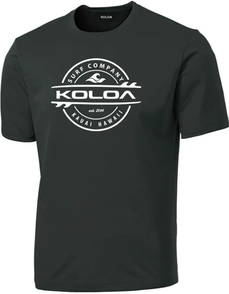 Joe's USA Koloa Surf Thruster Logo Moisture Wicking Athletic Shirts in Regular, Big & Tall