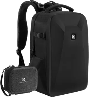 K&F Concept Camera Backpack,Hardshell Photography DSLR Camera Bag Digital Camera Case, Protective Camera Bag