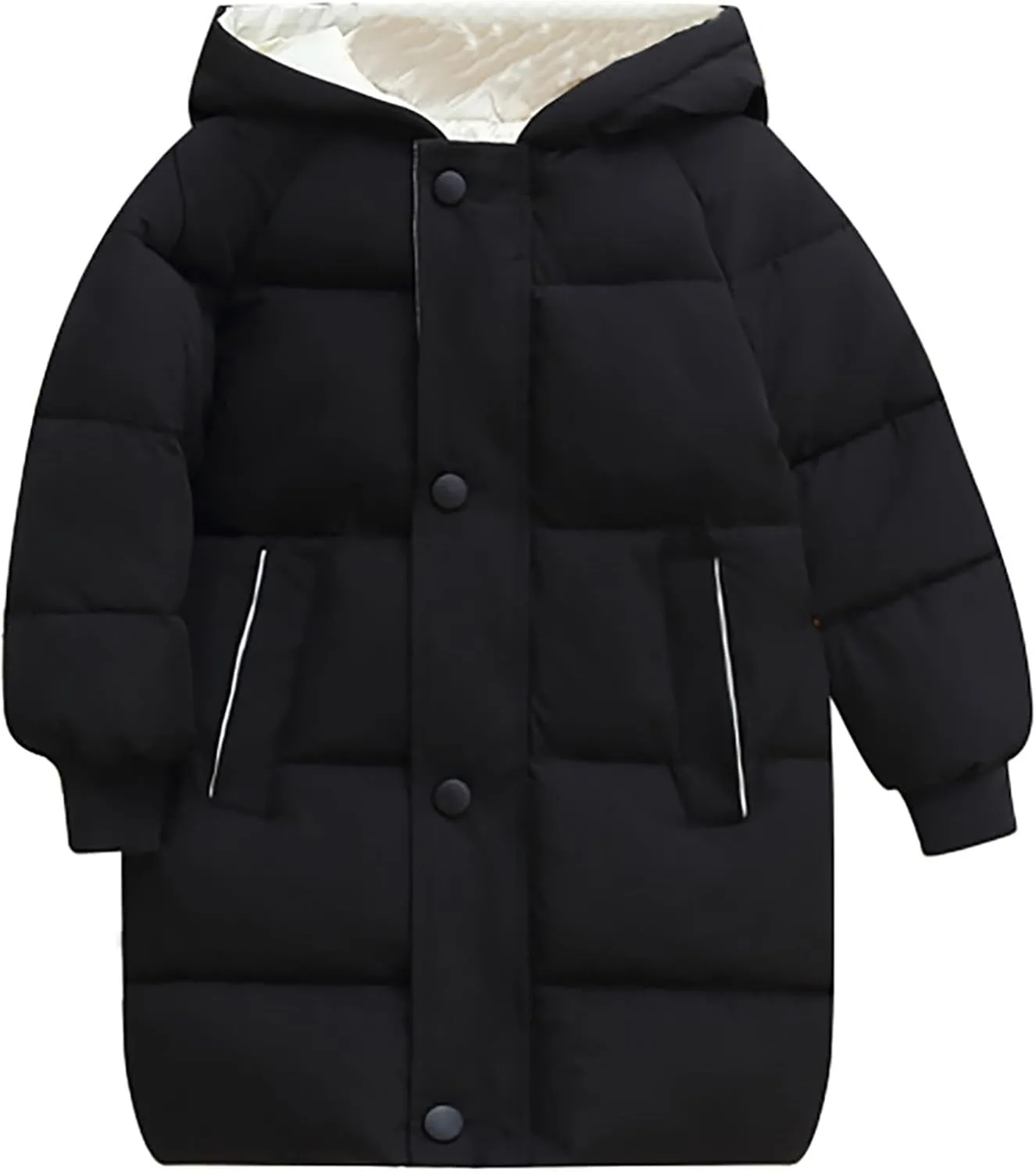 Kids Girls' Puffer Down Coat Winter Jacket Toddler Girls Long Cotton Padded Down Coat Overcoat for 3 to 9 Years