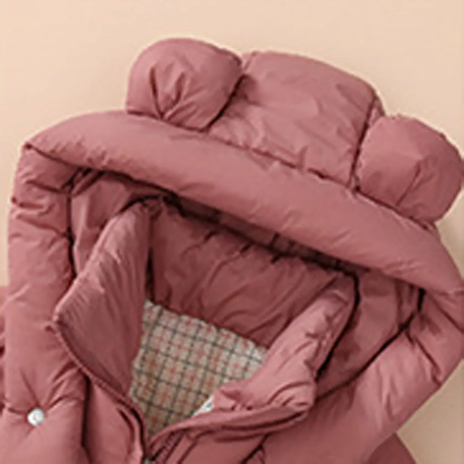 Kids Toddler Baby Girls Boys Winter Warm Thick Solid Cotton Long Sleeve Padded Jacket Coat Clothes Jacket Unlined