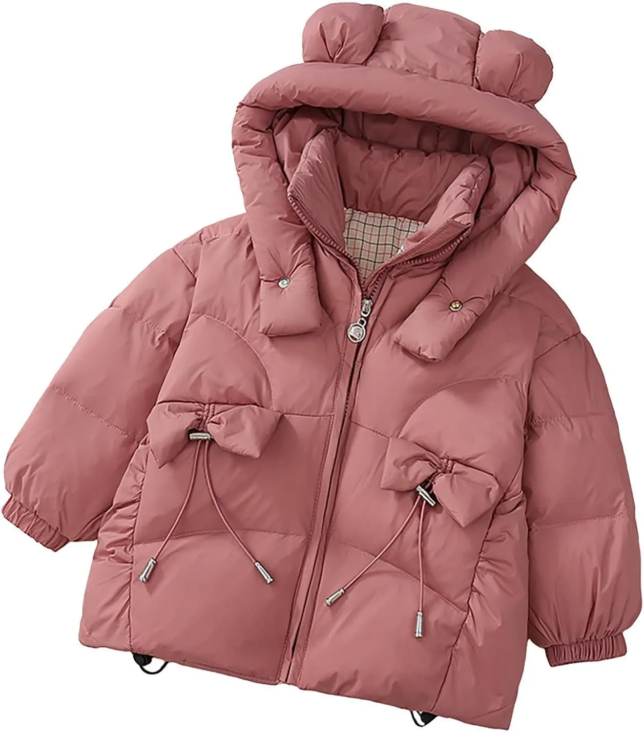 Kids Toddler Baby Girls Boys Winter Warm Thick Solid Cotton Long Sleeve Padded Jacket Coat Clothes Jacket Unlined