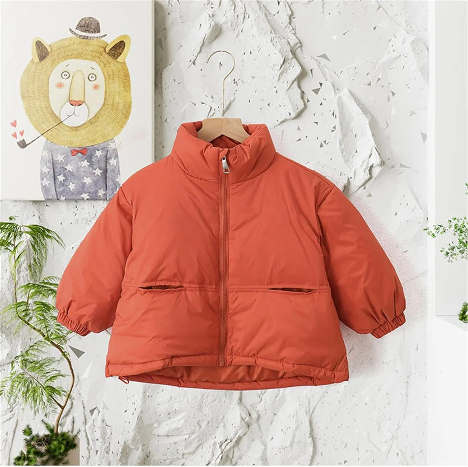 Kids Toddler Baby Girls Boys Winter Warm Thick Solid Cotton Long Sleeve Padded Jacket Coat Swallowtail Jacket