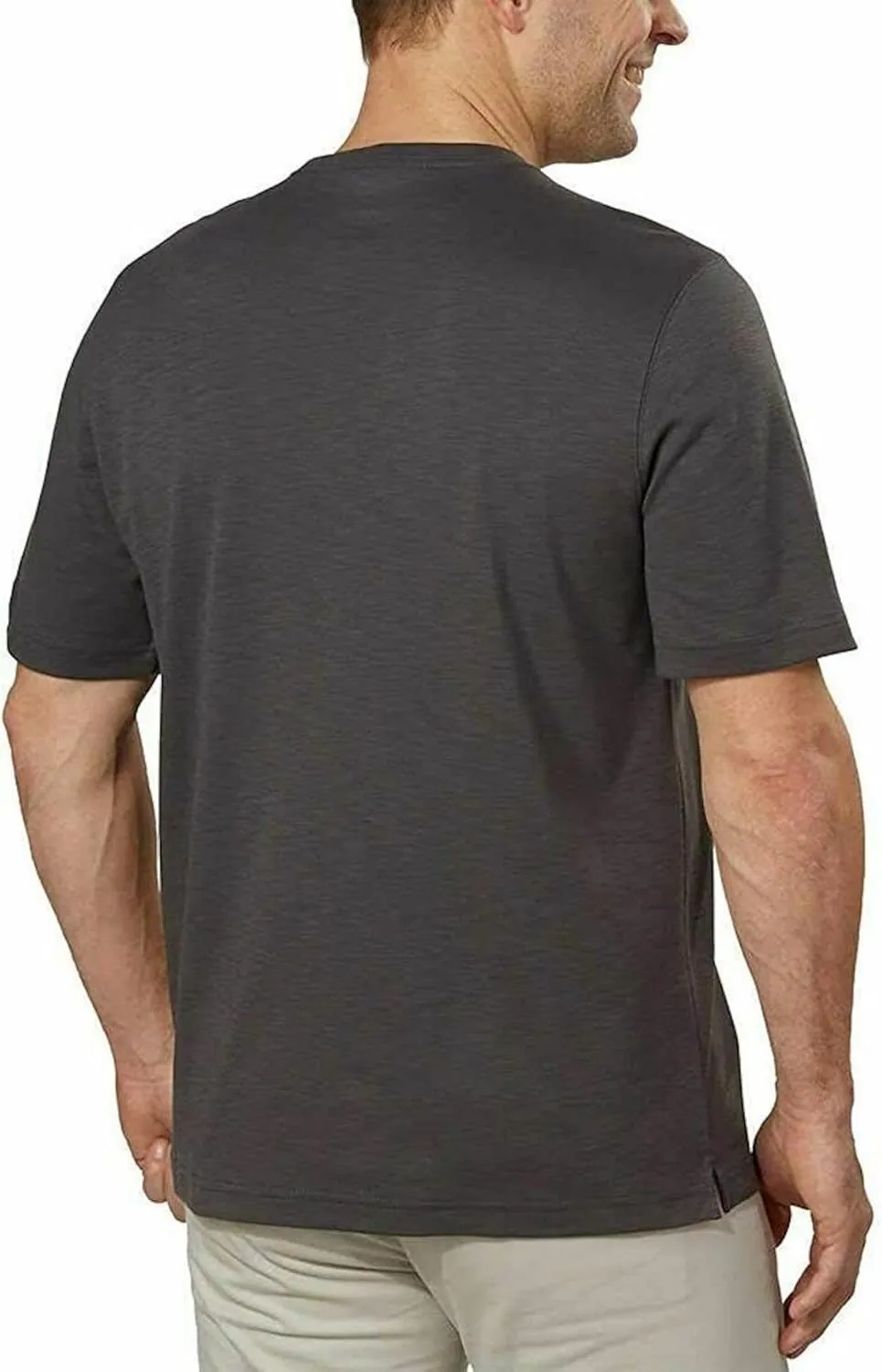 KIRKLAND Signature Men's Short Sleeve Pima Cotton Slub T-Shirt