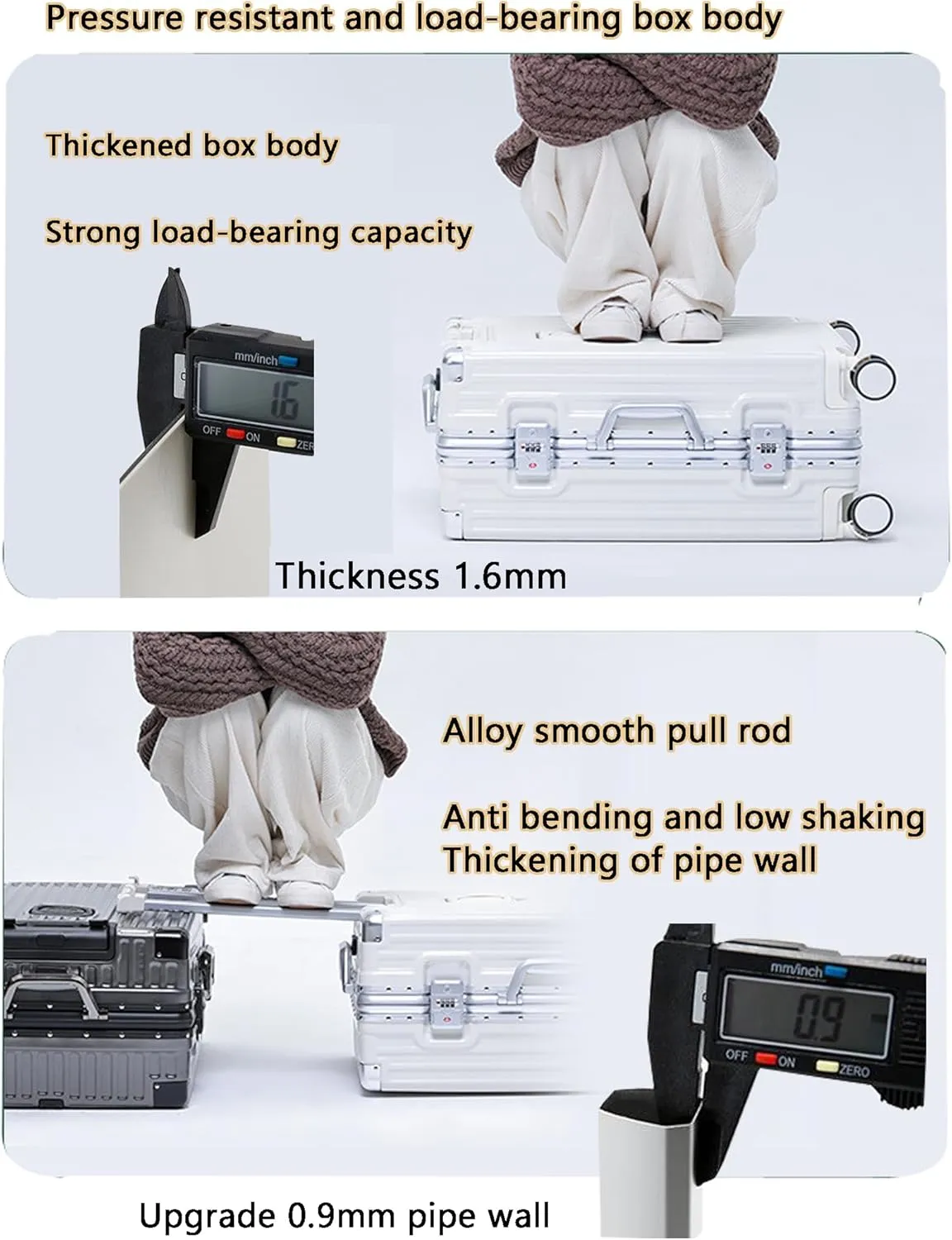 Large Suitcases with Wheels Carry on Luggage Hard Shell Suitcases with USB Charger Cup Holder TSA Password Lock,D,26in