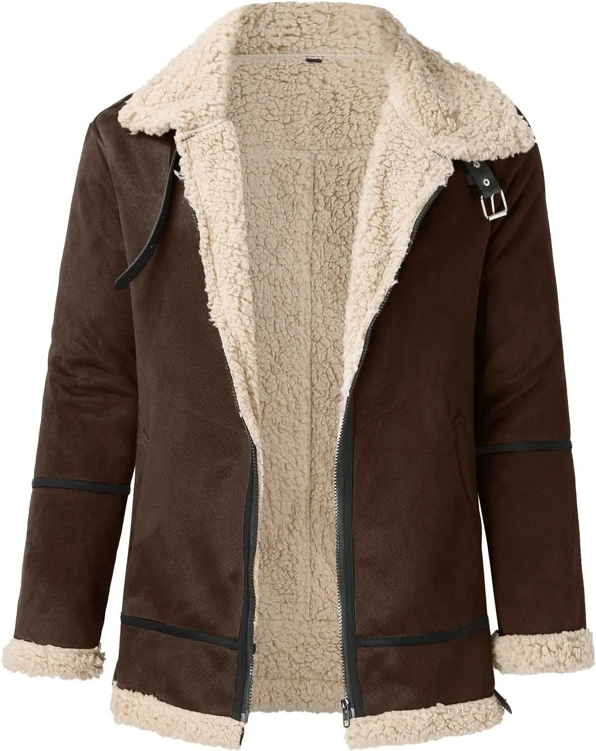 LCMTWX Men's Thicken Warm Winter Coat Stand Collar Knitted Splice Sweater Coat Casual Cardigan Stylish Outwear Winter