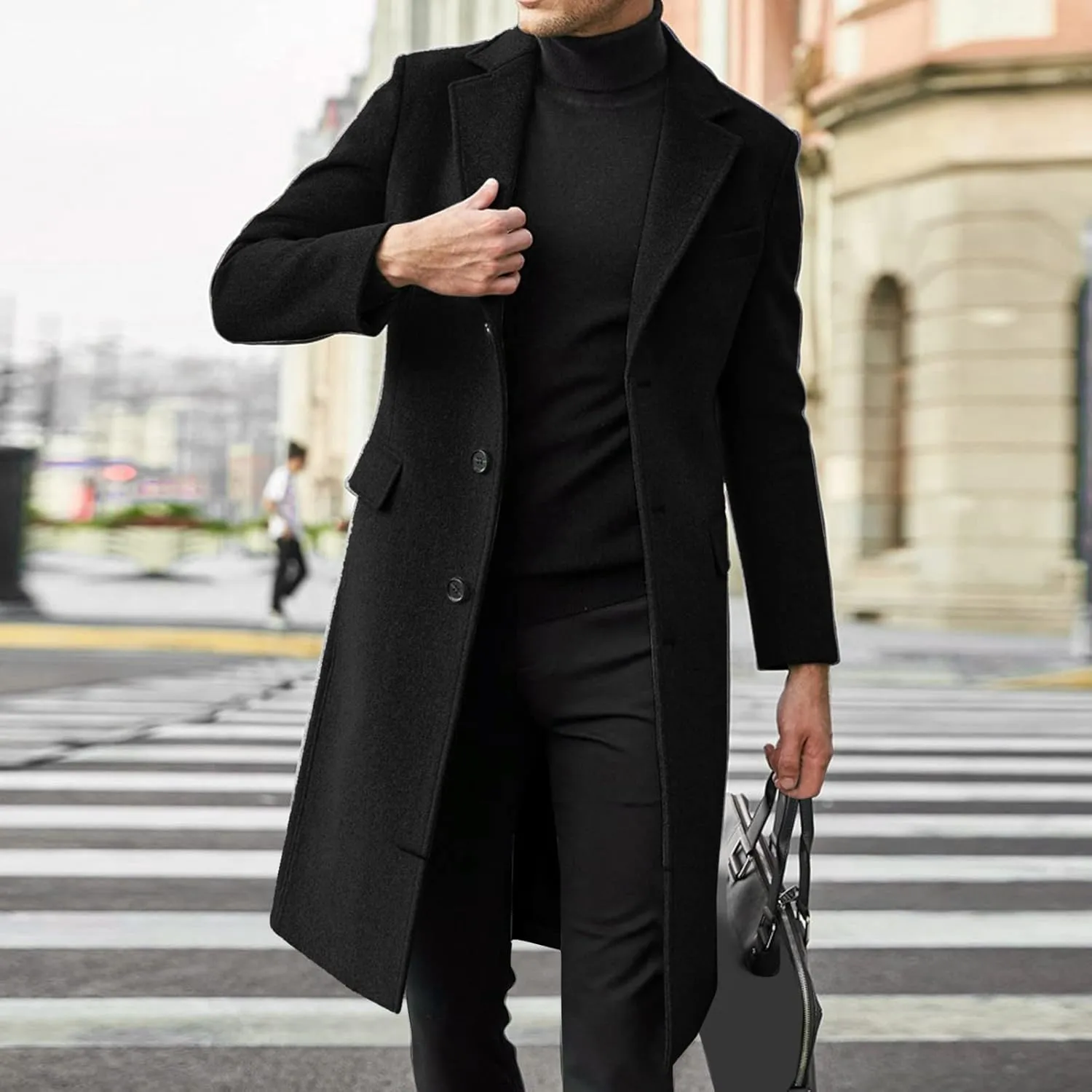 LCMTWX Men's Thicken Warm Winter Coat Stand Collar Knitted Splice Sweater Coat Casual Cardigan Stylish Outwear Winter