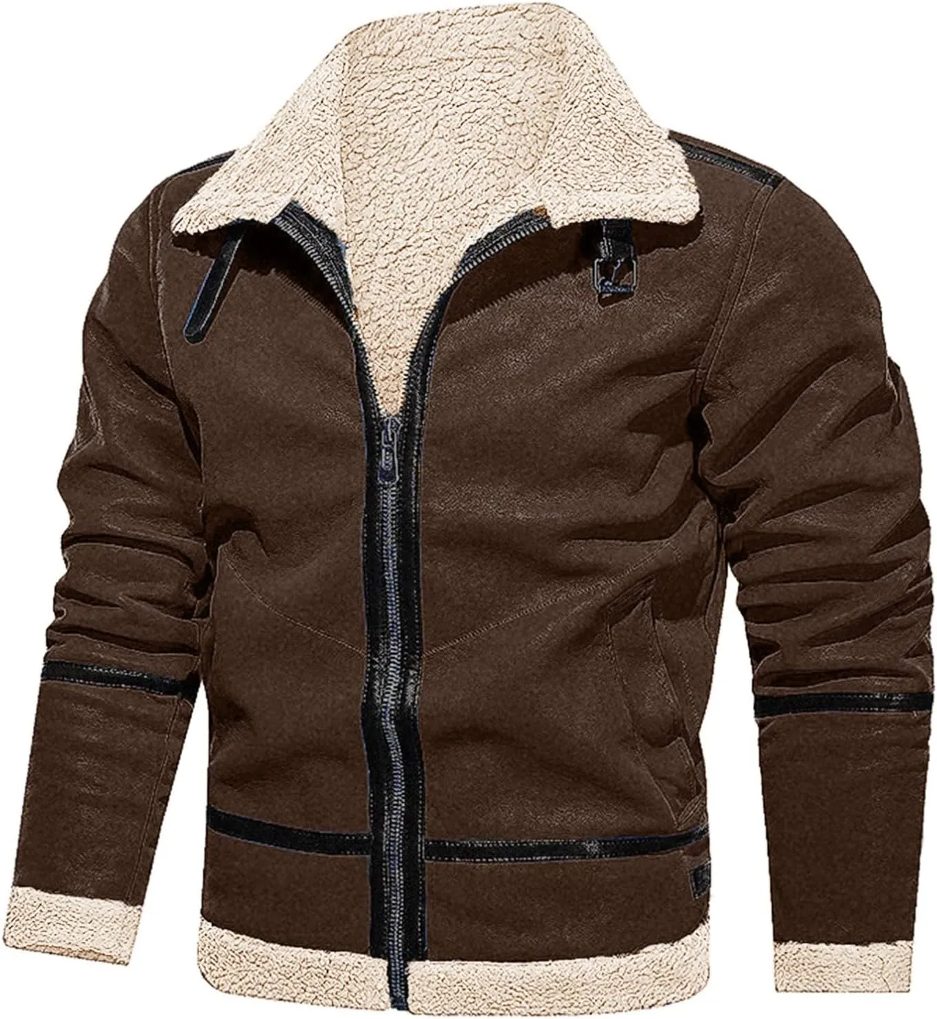 LCMTWX Men's Thicken Warm Winter Coat Stand Collar Knitted Splice Sweater Coat Casual Cardigan Stylish Outwear Winter