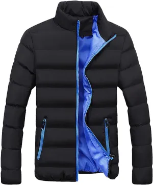 LCMTWX Men's Winter Thickened Warm Coats Leisure Plus Size Hat Zip Pocket Cotton-Padded Warm Soft Hooded Jacket Coats