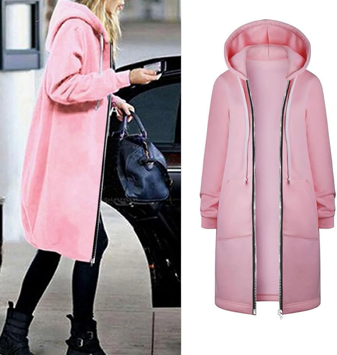 LCMTWX Plus Size Winter Coats for Women Collar Printed Pocket Jacket Trench Coats for Women Fall Coats for Women Trendy