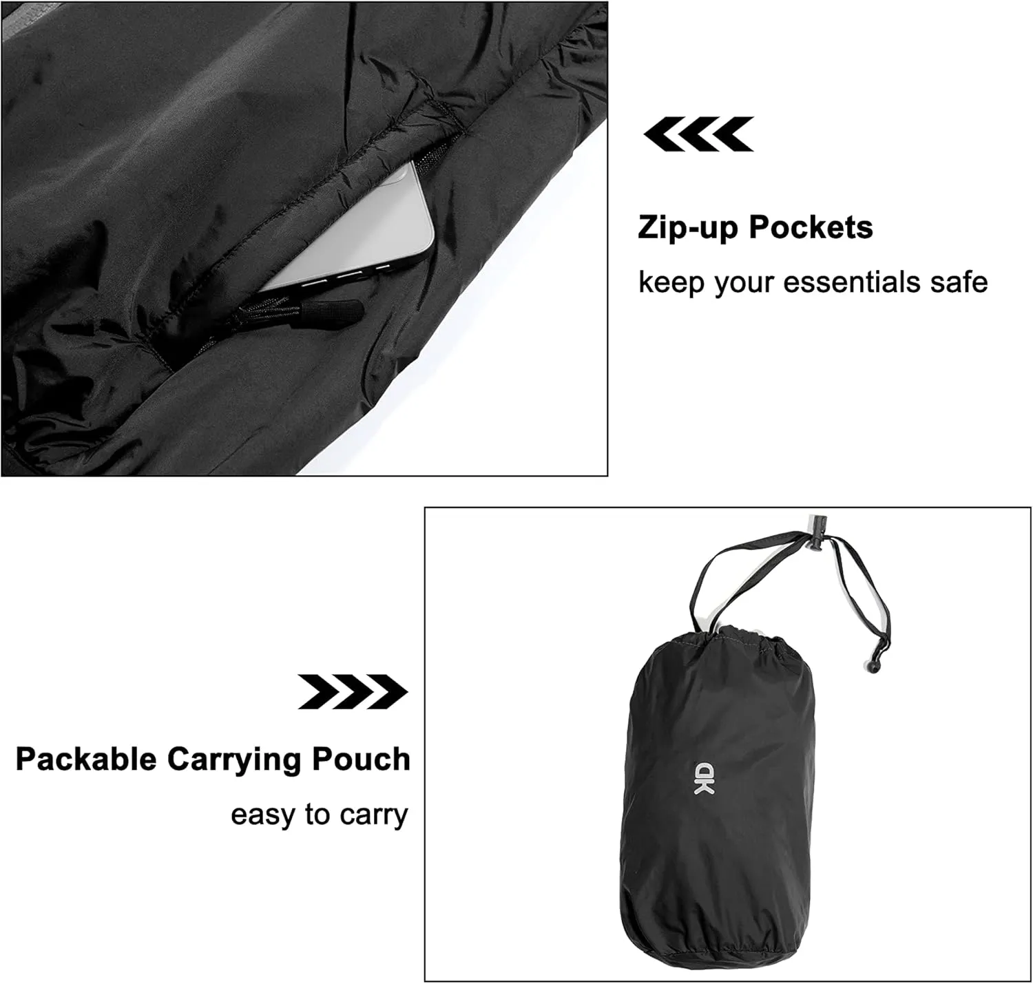 Little Donkey Andy Women's Packable Lightweight Running Jacket Water Resistant Hooded Windbreaker for Hiking Cycling Camping