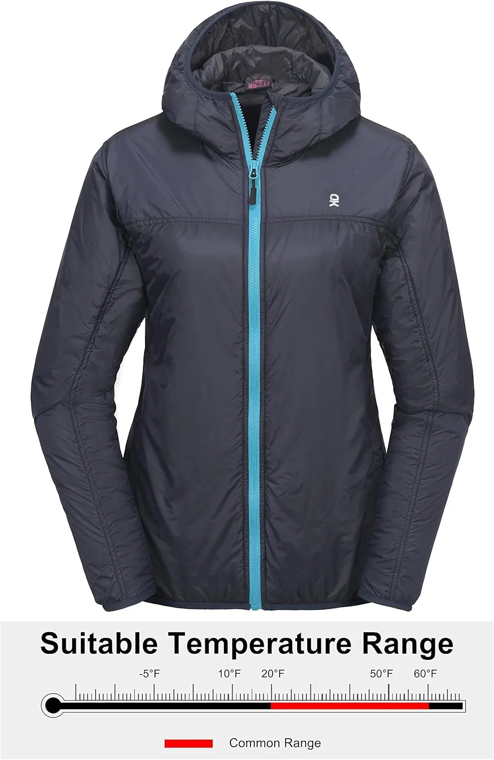 Little Donkey Andy Women's Packable Lightweight Running Jacket Water Resistant Hooded Windbreaker for Hiking Cycling Camping