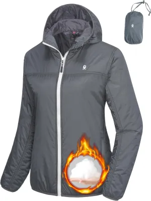 Little Donkey Andy Women's Packable Lightweight Running Jacket Water Resistant Hooded Windbreaker for Hiking Cycling Camping
