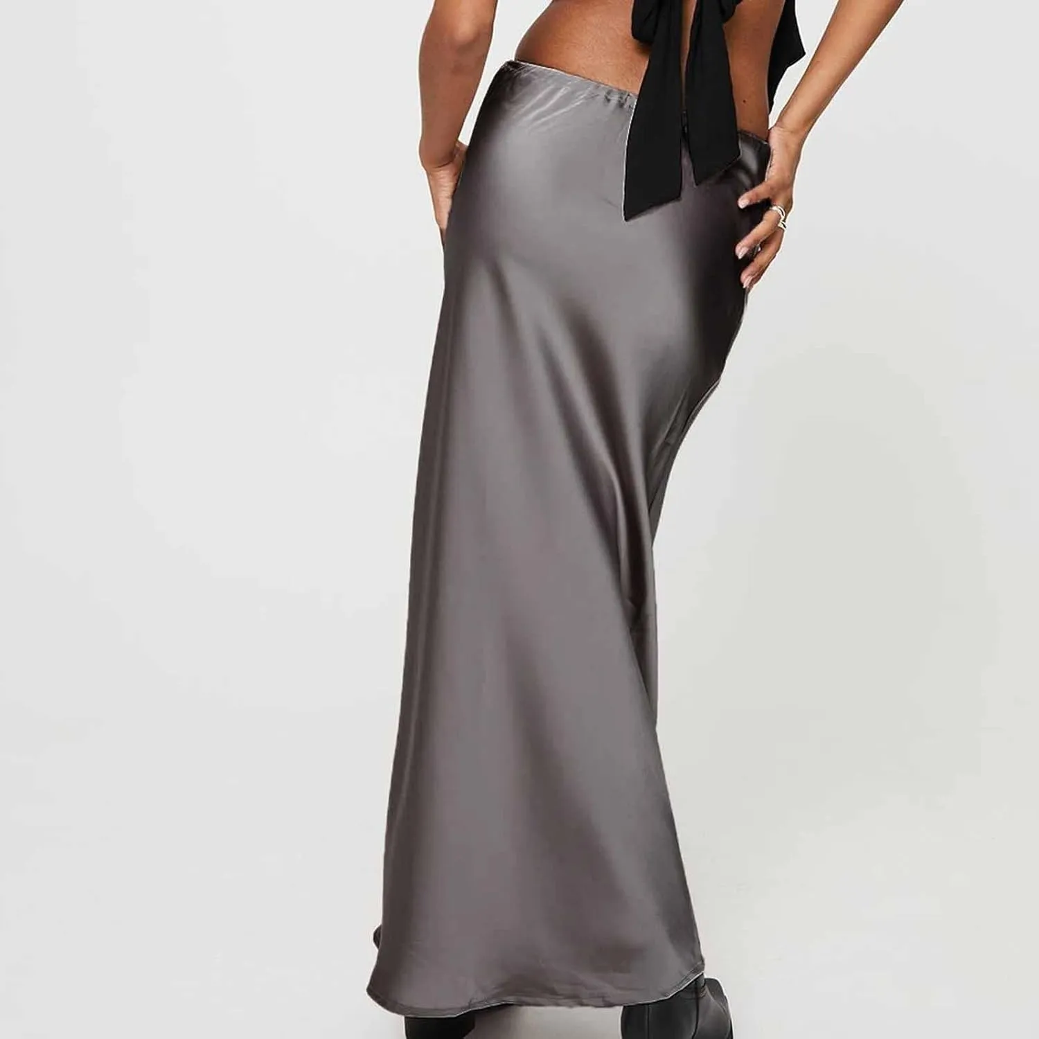 Lmdudan Womens Maxi Skirts Long Skirt for Women High Waist Maxi Dresses 2024 Summer Drawstrings Festival Clubwear Skirts