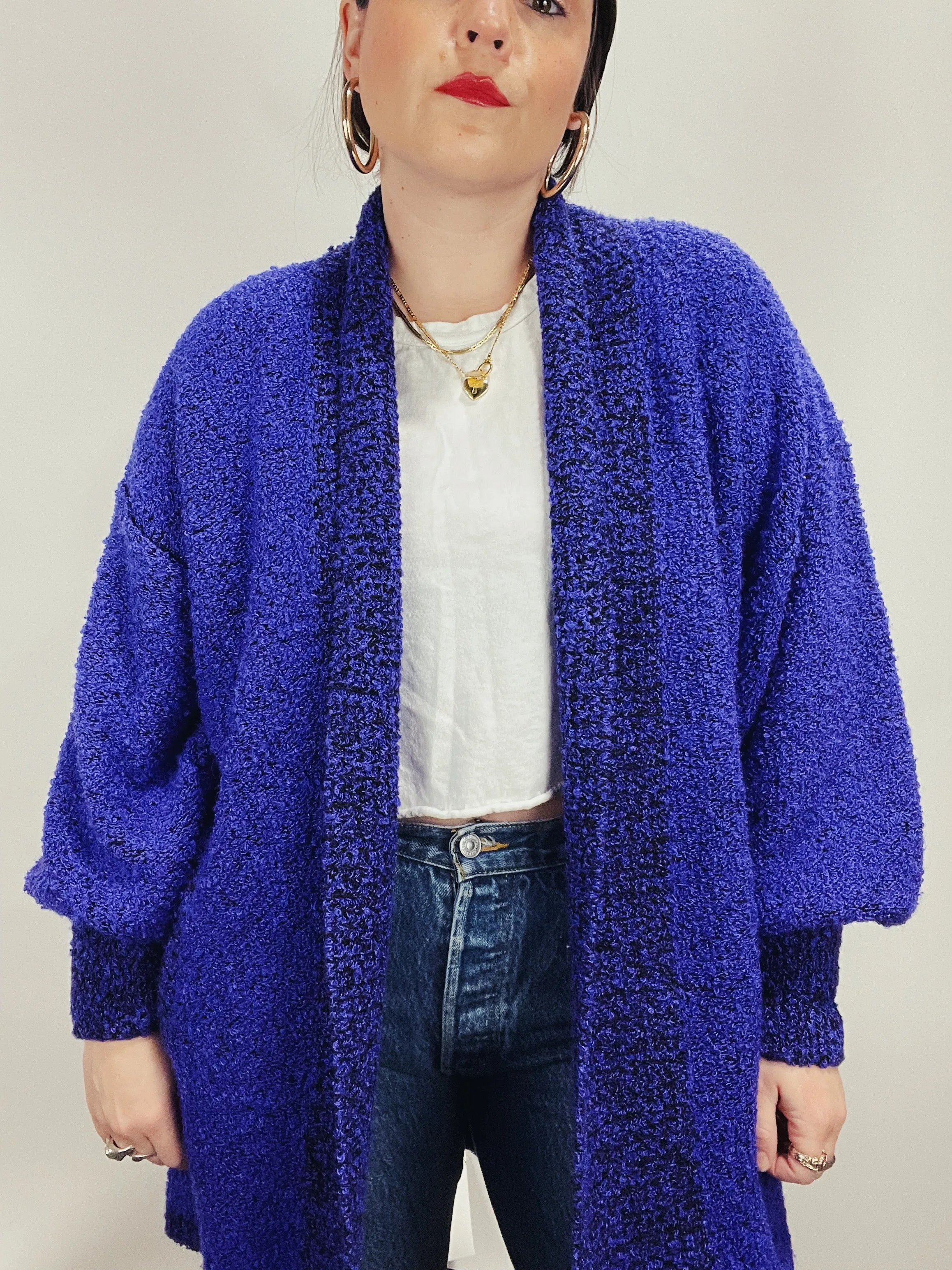 Long Purple Cardigan