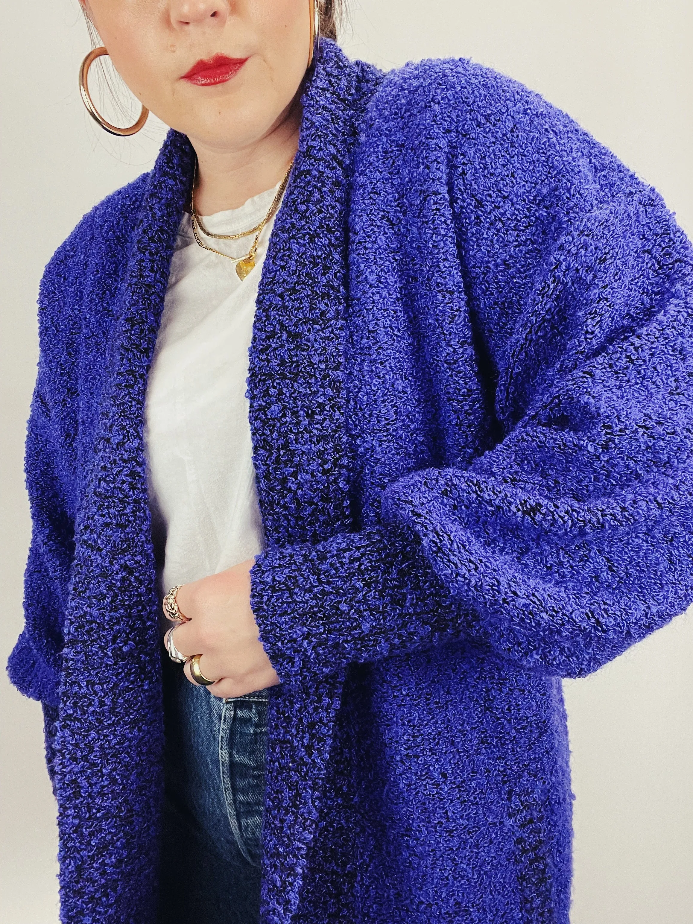Long Purple Cardigan