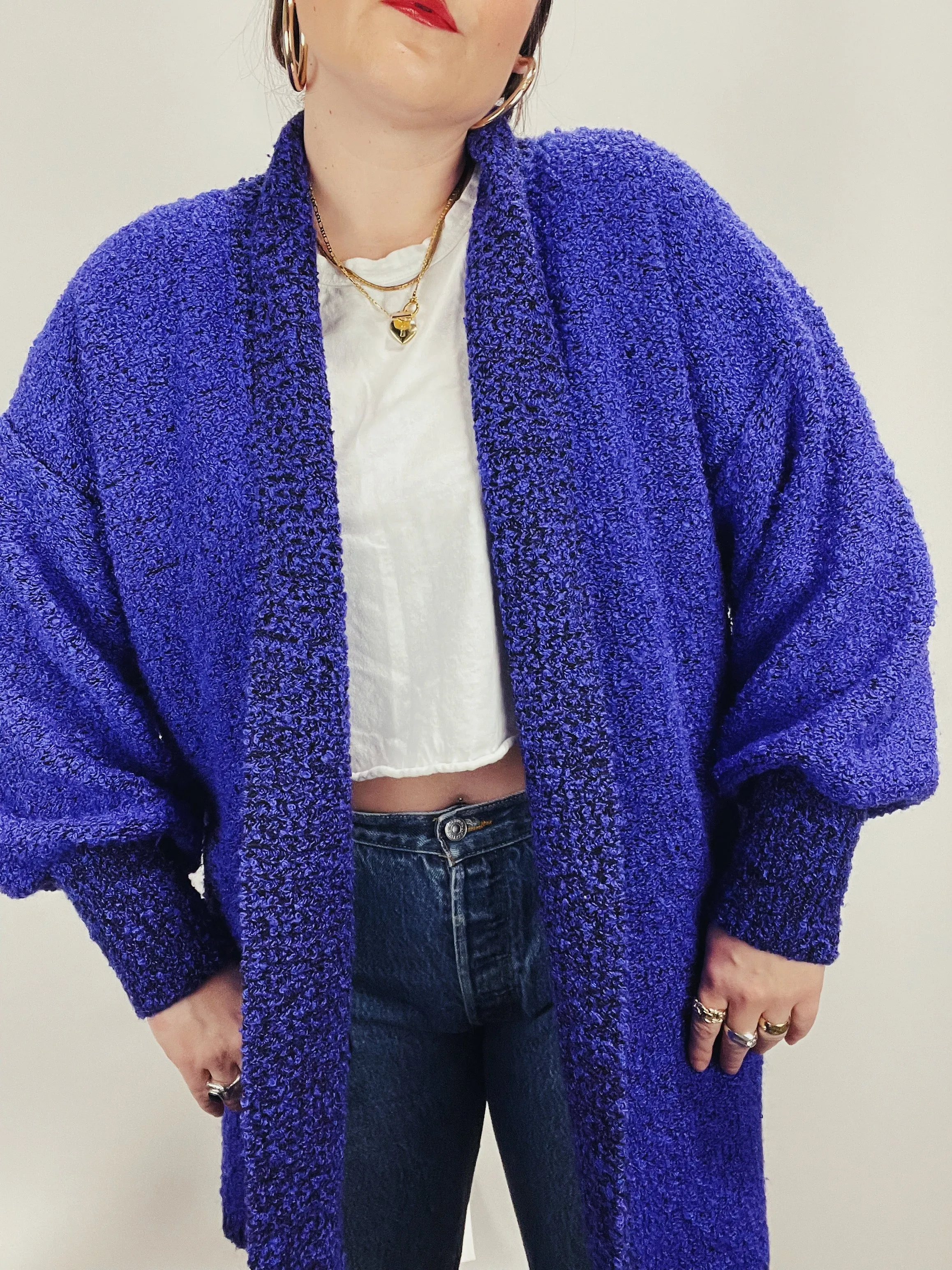Long Purple Cardigan