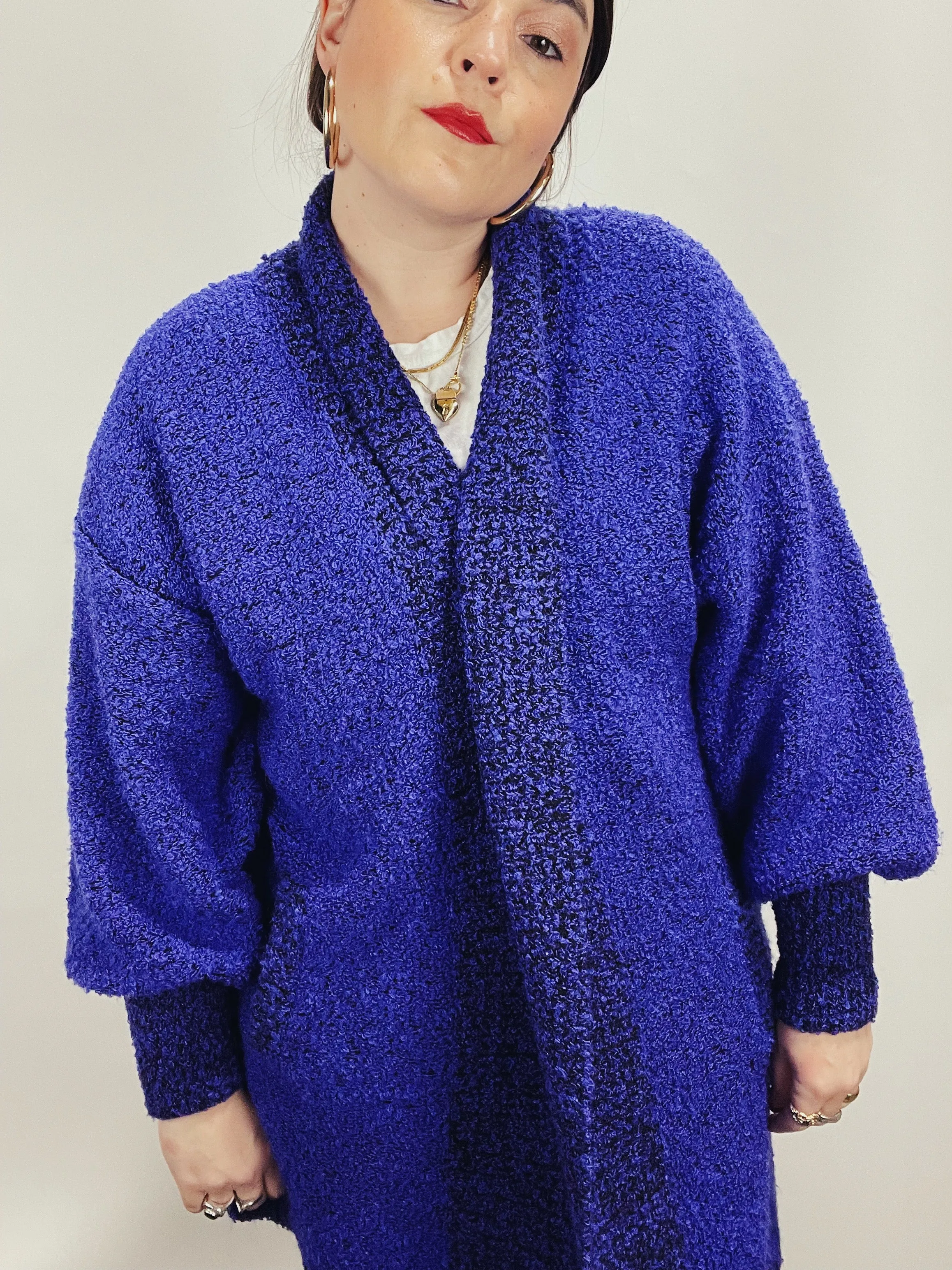 Long Purple Cardigan