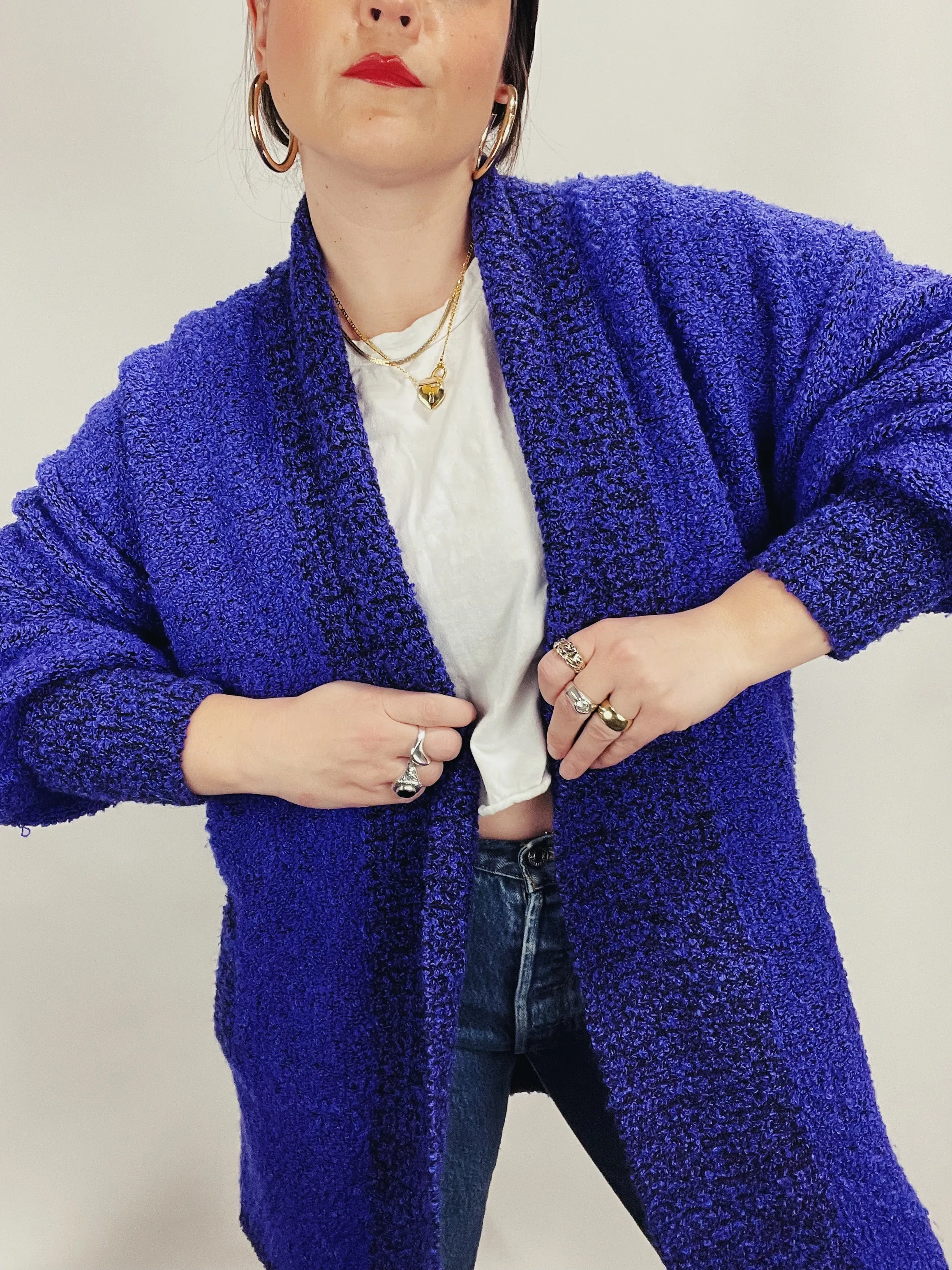 Long Purple Cardigan
