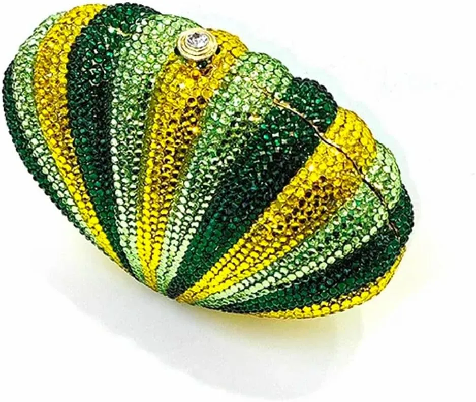 Luxury Ladies Mini Shell Crystal Evening Clutch Cute Summer Beach Bag Small Shell Rhinestone Purse for Women Party
