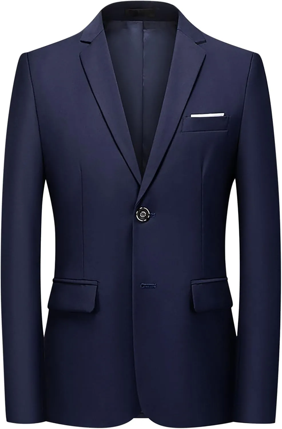 Men's Casual Blazer Notched Lapel Suit Jackets Classic Two Button Lightweight Business Sport Coat for Wedding Party