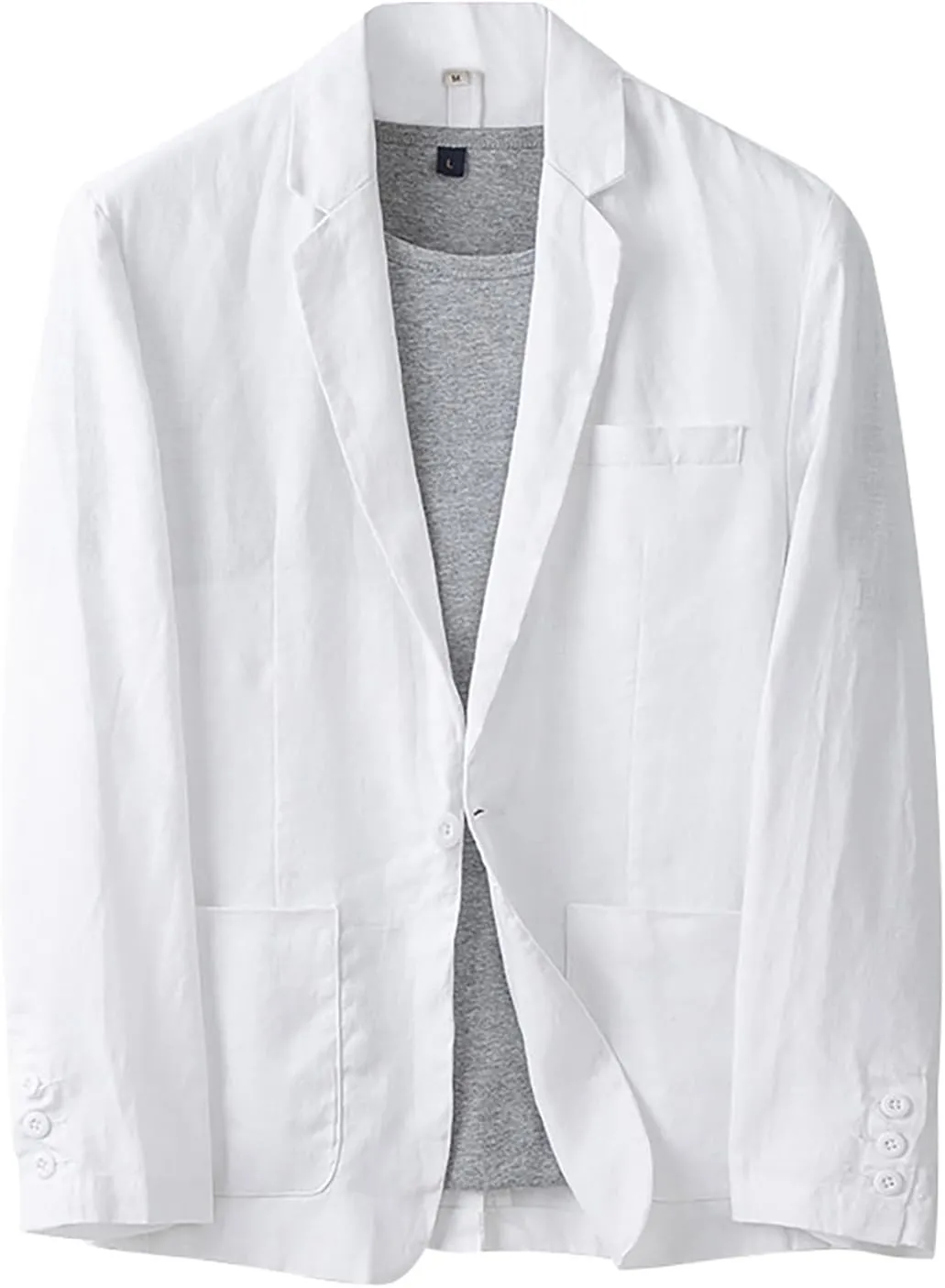 Mens Casual Linen Blazer Lightweight Button Down Business Suit Jacket Fall Winter Casual Sport Coats