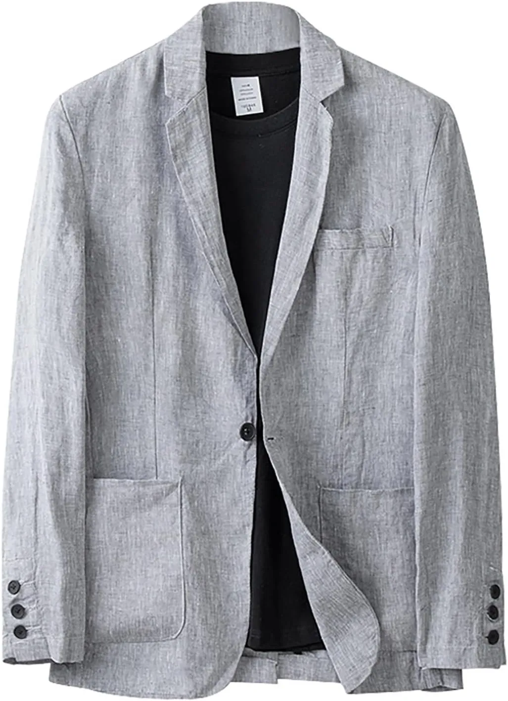 Mens Casual Linen Blazer Lightweight Button Down Business Suit Jacket Fall Winter Casual Sport Coats