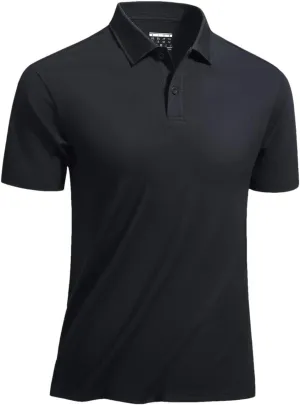 Men's Cotton Quick Dry Polos Shirts Short Sleeve Woven Work T-Shirts Casual Outdoor Cooling Tee Tops